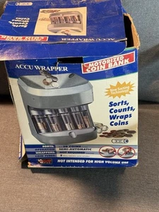 Accuwrapper Motorized Coin Sorter Wrap Coins, Works Great, Many Cracks - Picture 1 of 10