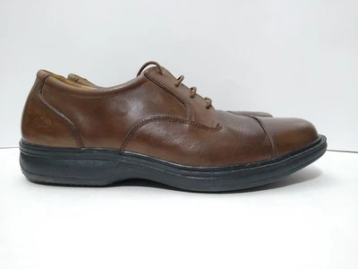 Dr. Zapatos de vestir Oxford cómodos para hombre Captain de cuero marrón con puntera talla 11,5 XW Foto 1 de 4