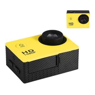 Waterproof Outdoor Cycling Sports Mini DV Action Camera Camcorder (Yellow) - Image 1 of 4