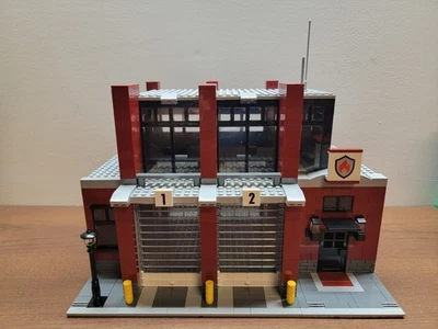 Lego City Custom Modular Modern Two Bay Fire Station  - Image 1 of 4