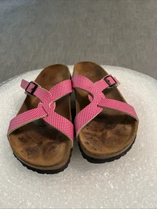 Birkenstock Birki's Sylt Size EU 39  Womens US 8.5 Red Polka Dot Sandals Preppy - Picture 1 of 8