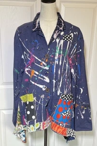 Neu mit Etikett Mona! Art to Wear bunte Patchwork Jacke Gr. L/XL - Bild 1 von 10