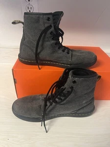 Dr. Doc Martens Sheridan Canvas Boots Black Size 7 Women’s 38 EU - Picture 1 of 7