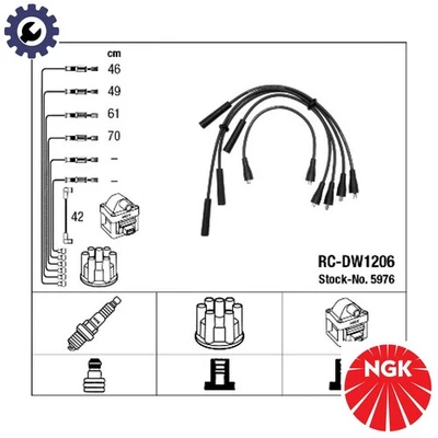 KIT CABLE ENCENDIDO 5976 PARA FSO OPEL KADETT RALLYE 115C082/C.074/C076 1.5L 4cyl Foto 1 de 4