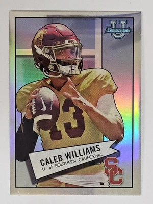 Caleb Williams 2022 Bowman University Chrome #52BF-4 Refractor - Image 1 of 2