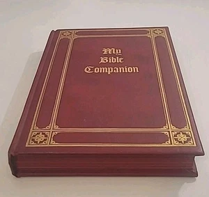 Vintage MY BIBLE COMPANION Red Leather Rare Nelson Beecher  Good Will Publishers - Bild 1 von 13