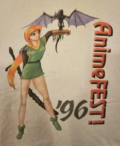 Camiseta AnimeFest 1996 Dallas TX Texas Convention Mascot XXL Tee '96 Anime Fest - Imagen 1 de 14