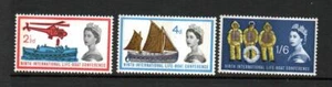 GB MNH 1963 SG639-641 NOVENA CONFERENCIA INTERNACIONAL DE BOTES SALVAVIDAS JUEGO DE FÓSFORO - Imagen 1 de 1