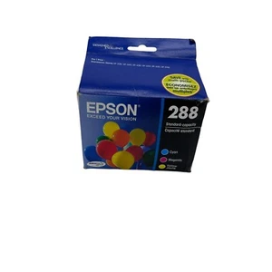 Epson 288 Ink Catridges Std Capacity Cyan Magenta Yellow T288520 Exp August 2020 - Picture 1 of 7
