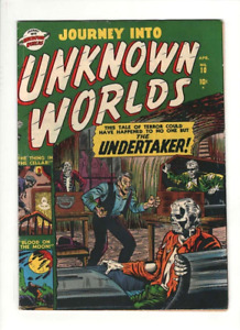JOURNEY INTO UNKNOWN WORLDS #10 Fine+, rising dead, Atlas 1952 pre code horror