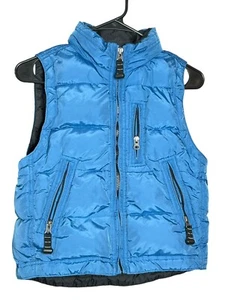 Gap Kids Boys Outerwear Puffer Vest, Down Filled, Nylon/Poly, Blue/black Size S - Picture 1 of 8