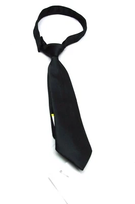 Solid BLACK  BOY'S Tie NECKTIE Pretied with Neck Strap, Child's 6/9 MOS WITH TAG - Image 1 of 4