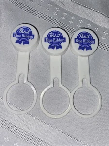 Vintage Plastic Pabst Blue Ribbon glass bottle cap covers beer advertising - Picture 1 of 5