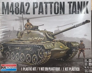 Monogram M48A2 Patton Tank Plastic Model Kit 1:35 Scale Sealed Parts Age 12-14 - Picture 1 of 7