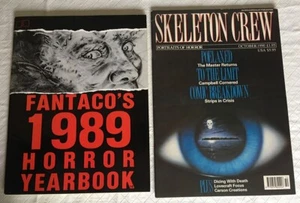 Fantaco 1989 Horror Yearbook  and (Oct 1990) Skeleton Crew magazines - Picture 1 of 1