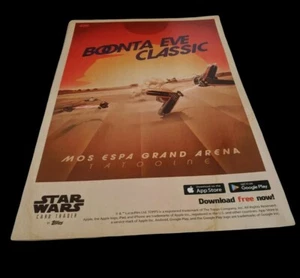 2019 D23 Disney Expo exclusive Topps STAR WARS Boonta Eve Classic poster - Picture 1 of 3