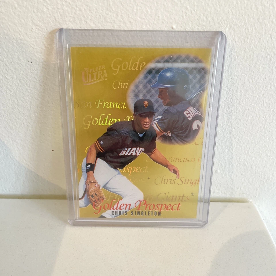 1996 Fleer Ultra Baseball Golden Prospect Chris Singleton - San Fransisco Giants - Image 1 of 2