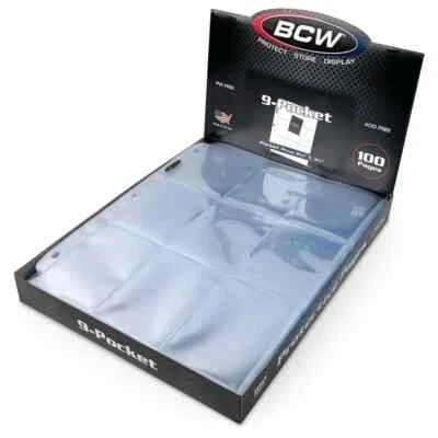 Protectores de página BCW Pro 9 bolsillos (100 Ct. Caja) - NUEVO PRECINTADO Foto 1 de 2
