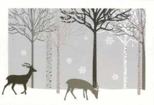 WINTER REINDEER WALK GORGEOUS HOLIDAY CARD by PETER PAUPER PRESS (9) - Picture 1 of 3