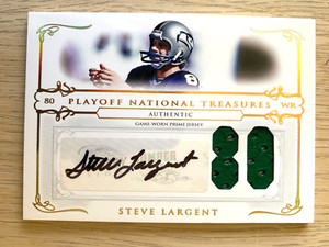 2007 National Treasures auto patch STEVE LARGENT #d 4/80! Seattle Seahawks