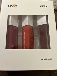 OFRA The REDS 3 Piece Long Lasting Liquid Lip Set NIB Full Size Damaged Box - Picture 1 of 2