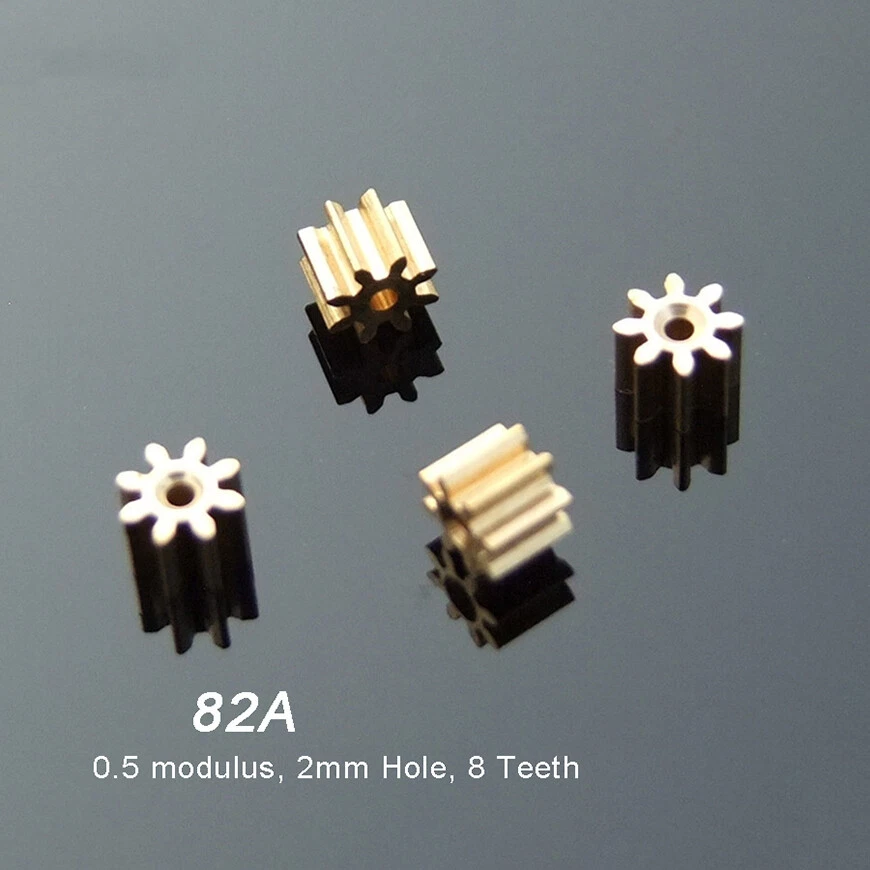 Ritzel Ersatz-Zahnrad Modul 0.5 aus Messing 8T Zähne 2.0mm Bohrung Zahnräder - Bild 1 von 4