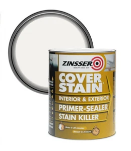 Cubierta Zinsser imprimación-sellador de manchas asesino de manchas 2,5 L, lata de 2,5 litros, 2,5 Ltr ** - Imagen 1 de 1