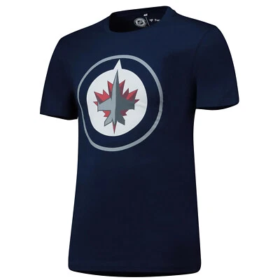 FANATICS NHL T-Shirt Winnipeg Jets Primary Core Graphic Logo Eishockey T Tee blau