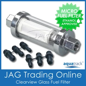 CLEARVIEW INLINE GLASS BOAT FUEL FILTER KIT - Universal/Outboard/Ride-on Mower - Picture 1 of 3