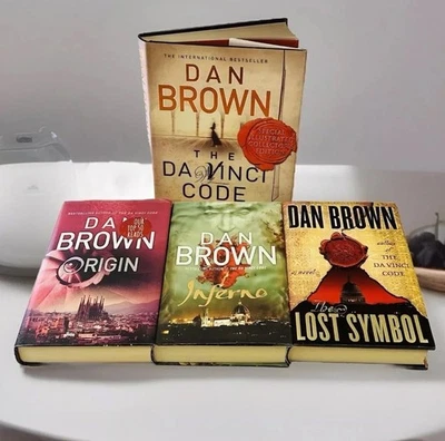Dan Brown 4 Lot Da Vinci Code Illustrated Origin Inferno Lost Symbol Hardcover - image 1 of 4