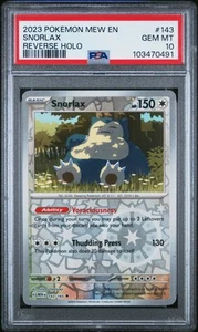 PSA 10 2023 Pokemon Mew En-151 Snorlax #143 Reverse Holo - Picture 1 of 2