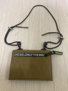 Diesel Men Quilted Design Mini Wallet Brown 10x15cm Almost unused Luxury Compact - Picture 1 of 5