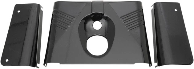 Latas de horquilla acanaladas Drag Specialties 3 piezas negro brillante Harley Davidson Foto 1 de 1