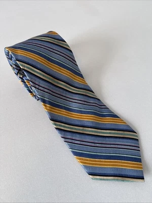 Corbata Jhane Barnes colorida a rayas para hombre 100 % seda diseñador para ocasiones de negocios Foto 1 de 4