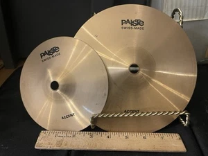 2 Paiste Swiss Made 8” & 6” Accent Splash & Effects Cymbals Excellent Condition - Picture 1 of 9