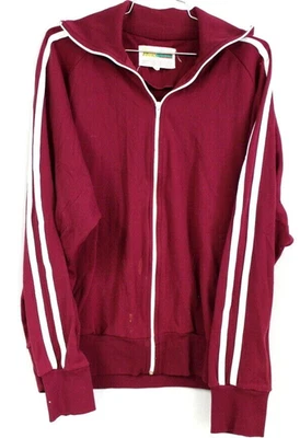 Chaqueta De Colección Años 80 TENeX Granate Blanca Correr Estilo DMC Elastizada Nylon Para Hombres L Foto 1 de 4