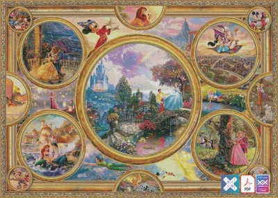Best of Disney Themes DIGITAL DOWNLOAD Counted Cross Stitch Pattern PDF - Image 1 of 4