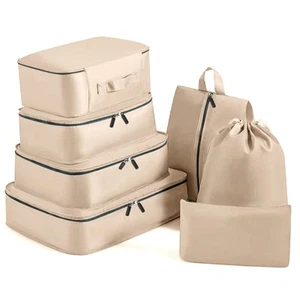 7 Set Packing Cubes Various Sizes Latest Double-Sided Water-Resistant Packing... - Picture 1 of 6