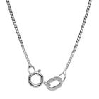 9ct White Gold Micro Curb Hanging Pendant Chain Necklace Necklaces British Made