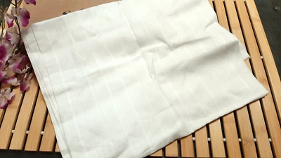 14 X 90  STRIPED LINEN COTTON TABLE RUNNER Celista Zoe  White NEW #M34 - Image 1 of 4