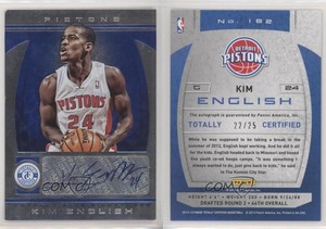 2013-14 Totally Certified Signatures Totally Blue /25 Kim English #162 Auto