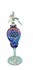 Bottiglia Profumo Iridescente Royal Limited Cristallo Blue Waves con Topper Colibrì - Foto 1 di 5