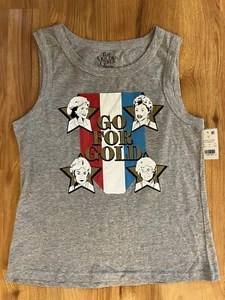 Golden Girls Go For Gold Women’s Small Heather Athletic Tank Top Betty White - Picture 1 of 12
