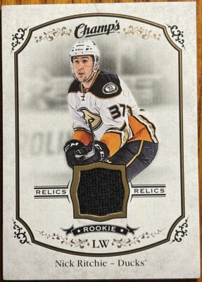 2015-16 Upper Deck Champ’s Rookie Jerseys Nick Ritchie #J-NR Anaheim Ducks - Image 1 of 2