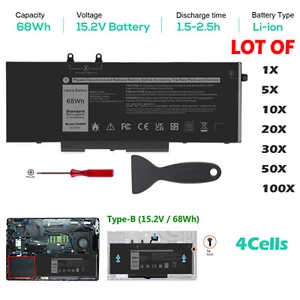 LOT 3HWPP Battery For Dell Latitude14 5401 5411 15 5501 5511 Precision 3541 68Wh - Picture 1 of 20
