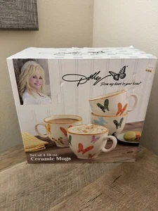 Dolly Parton Butterfly Kaffeetassen Tassen 4er Set 2022 Butterflies Country - Bild 1 von 21