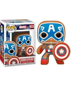 Funko Pop! Vinilo: Marvel - Gingerbread Capitán América #933 - Imagen 1 de 3
