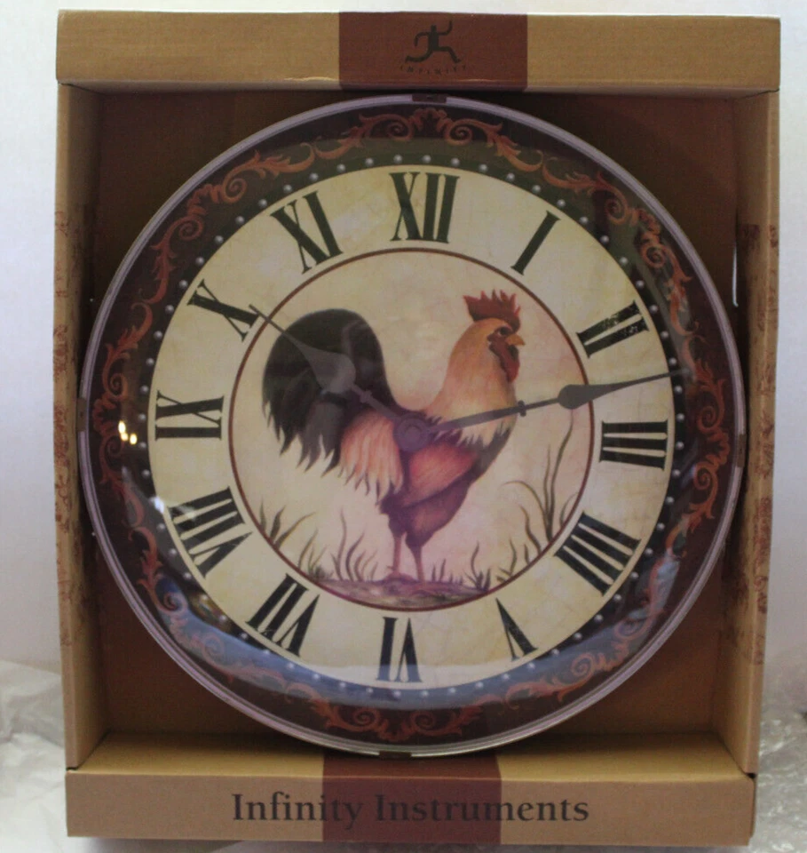 Infinity Instruments Wall Clock/ New/ Rooster/ Farmhouse Decor - Image 1 of 4