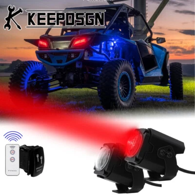 For Arctic Cat Wildcat Offroad LED Laser Whip Light Spot Whipless Remote UTV SXS - Image 1 of 4