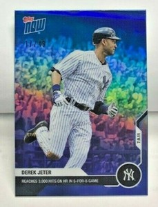 Derek Jeter 2020 Topps Now Chrome Career Retrospective #4 BLUE Refractor #'d/49
